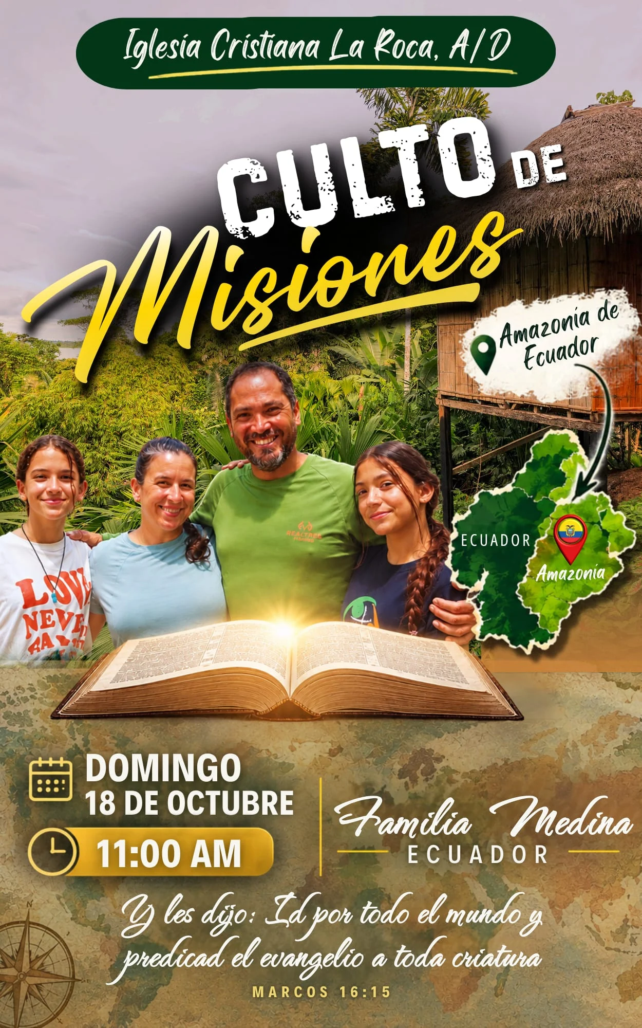 Culto de Misiones — Domingo, 18 de octubre de 2026